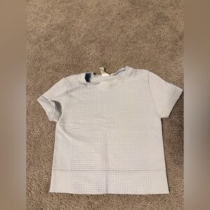 All in Motion Light Blue Textured Top